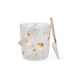 Glitter bucket and shovel - lemon