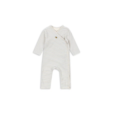 Basic Newborn onesie - Stripe blue