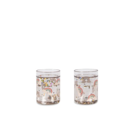 2 PACK GLITTER CUPS -rainbow