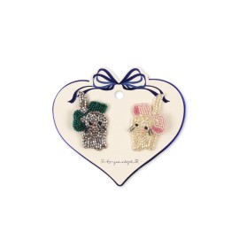 2 pack bow kitty hair clips