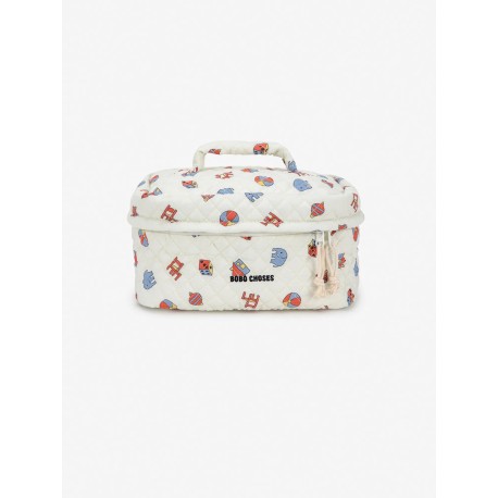 Toys all over quilted pouch