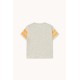 Stripes Tiny tee- cream heather