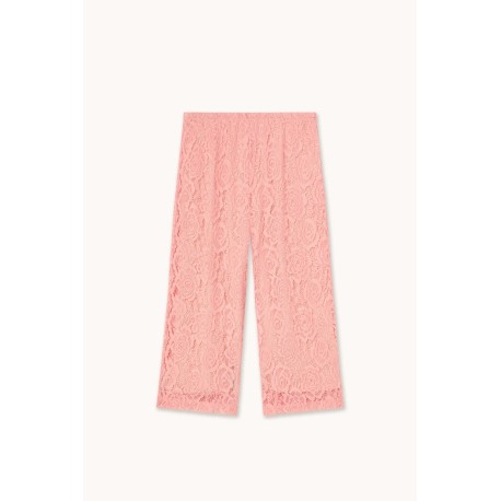Lace fabric pants