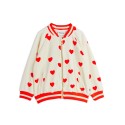 Hearts Velour baseball cardigan