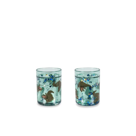 2 PACK GLITTER CUPS -crocodile