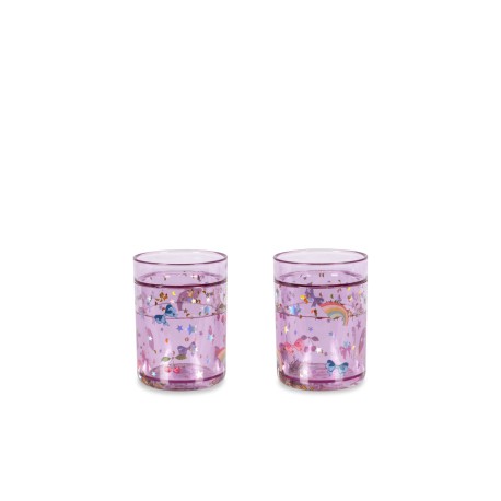 2 PACK GLITTER CUPS -rainbow twinkle
