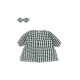 Doll clothing set - green check
