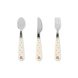 Glitter cutlery - navy dots