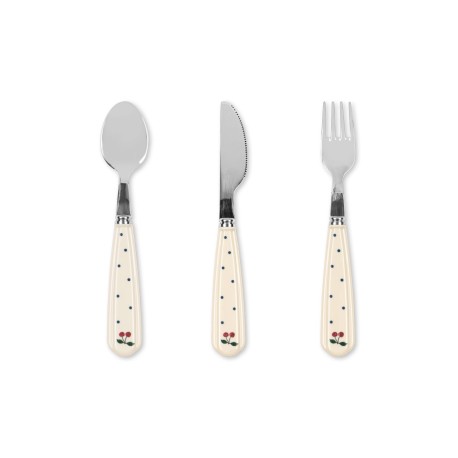 Glitter cutlery - navy dots