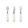 Glitter cutlery - navy dots