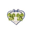 2 pack sequin bow hair clip - green
