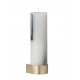 Block candle holder- brass