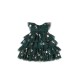 Yvonne festive dress - hunter green