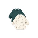 2 Pack Long sleeve Dinner bib - Kubi/Rain forest