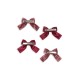 4 pack glitter bow hair clips
