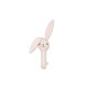 Hand rattle bunny- stripe petite rose