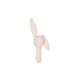 Hand rattle bunny- stripe petite rose