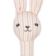 Hand rattle bunny- stripe petite rose
