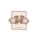 2 pack beaded bunny hair clips
