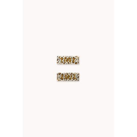 Animal printed hair clips set
