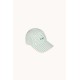 Cyan fine stripes cap