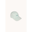 Cyan fine stripes cap