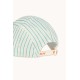 Cyan fine stripes cap