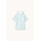 Cyan Fine Stripes Poncho