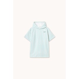 Cyan Fine Stripes Poncho