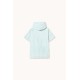 Cyan Fine Stripes Poncho
