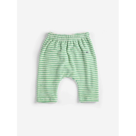 Green Stripes Terry harem pants