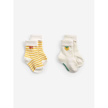 Pixel Strawberry short socks - 2 pack