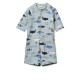 Max swimsuit short sleeves -Shark dove blue