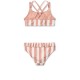 Belle stripe bikini - coral blush