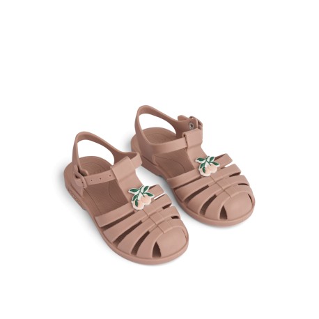Bre sandals with charms - dark rose