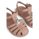 Bre sandals with charms - dark rose