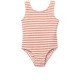Bianco stripe swimsuit - coral blush
