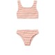 Bello stripe bikini - coral blush