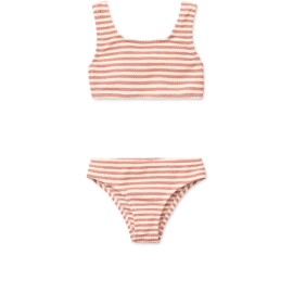 Bello stripe bikini - coral blush