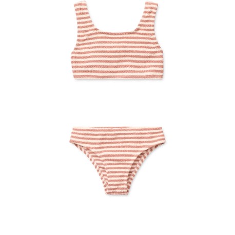 Bello stripe bikini - coral blush