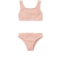 Bello stripe bikini - coral blush