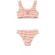 Bello stripe bikini - coral blush