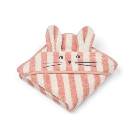 Albert Hooded Baby Towel - Coral blush