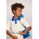 Cable knit polo shirt