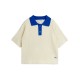 Cable knit polo shirt