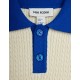 Cable knit polo shirt