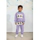 Panther panel sweatshirt - purple