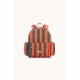 Red blue stripes backpack