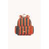 Red blue stripes backpack