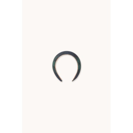 Check padded headband - green